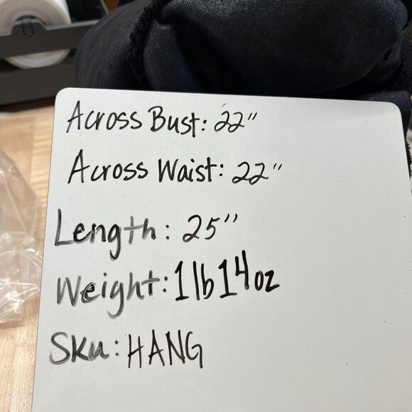 Velvet Faux Suede Sherpa Jacket Notch Collar Black Size Large - Picture 12 of 12